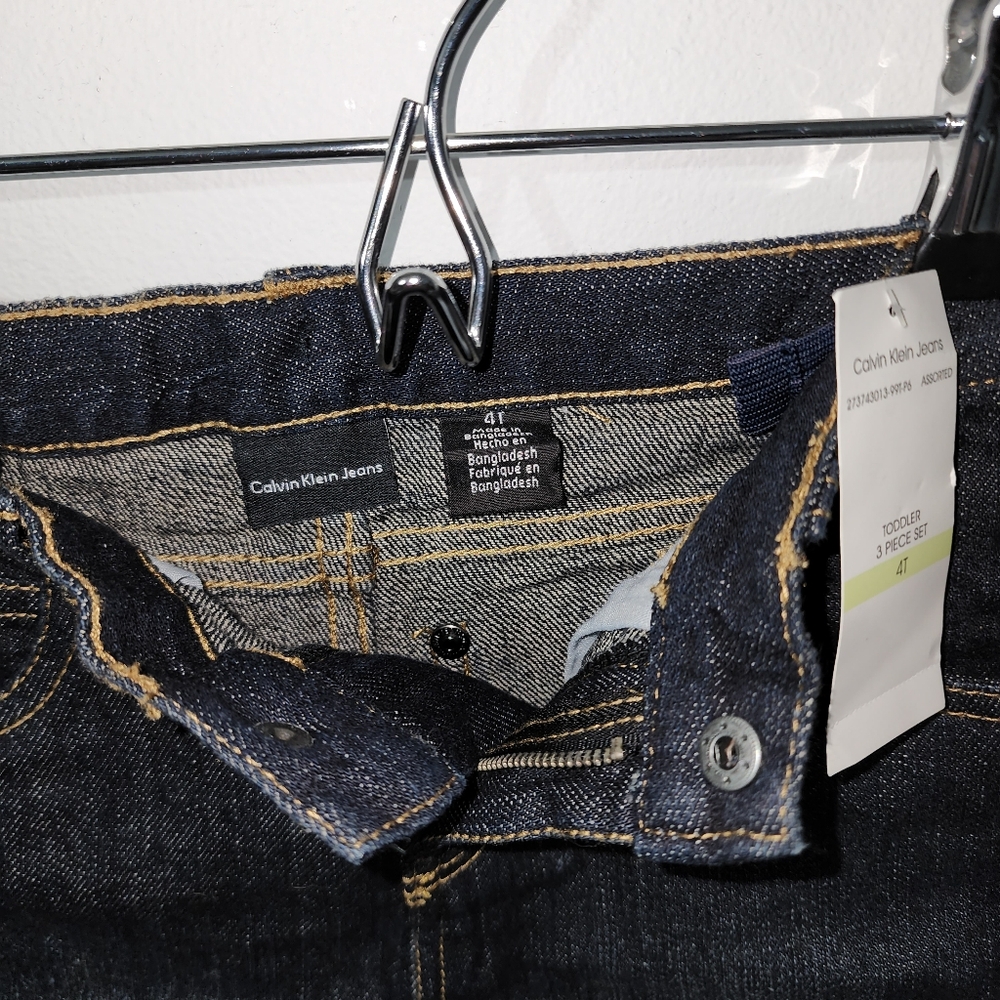 Children's Calvin Klein Dark Denim Jeans 4T - Picture 4 of 4